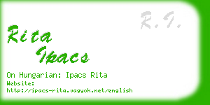 rita ipacs business card